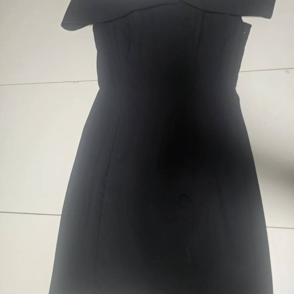 Likely Black Strapless Button-Detail Dress
